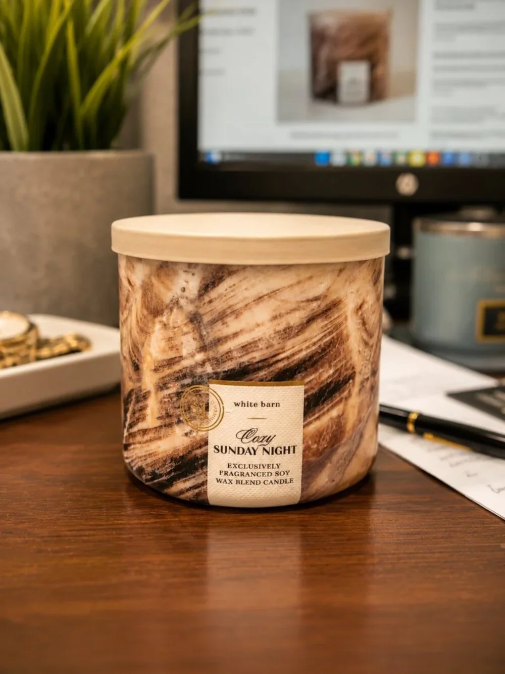Cozy Sunday Night Three Wicks Candle From Bath & body Works